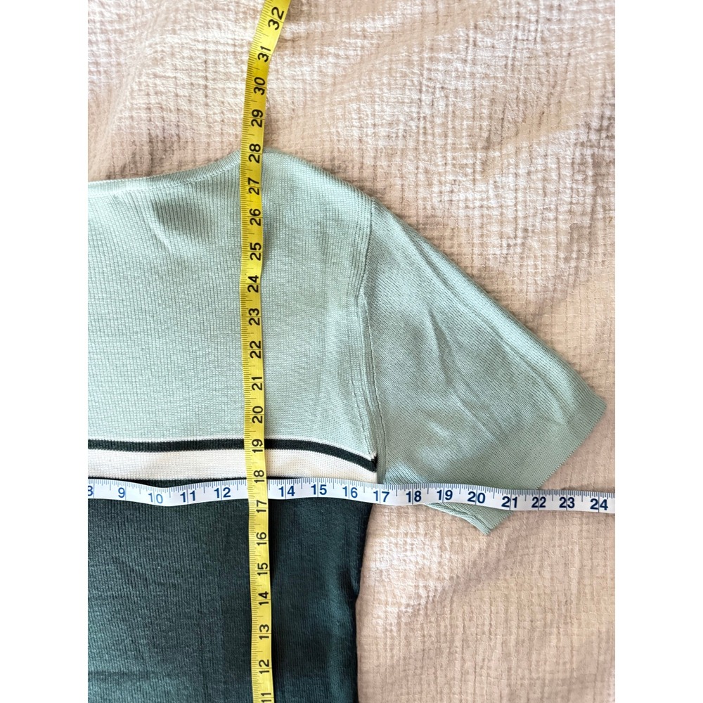 Coordinate Collection by Steilmann Women's Green Striped Knit Top Size 36‎ - Picture 6 of 7